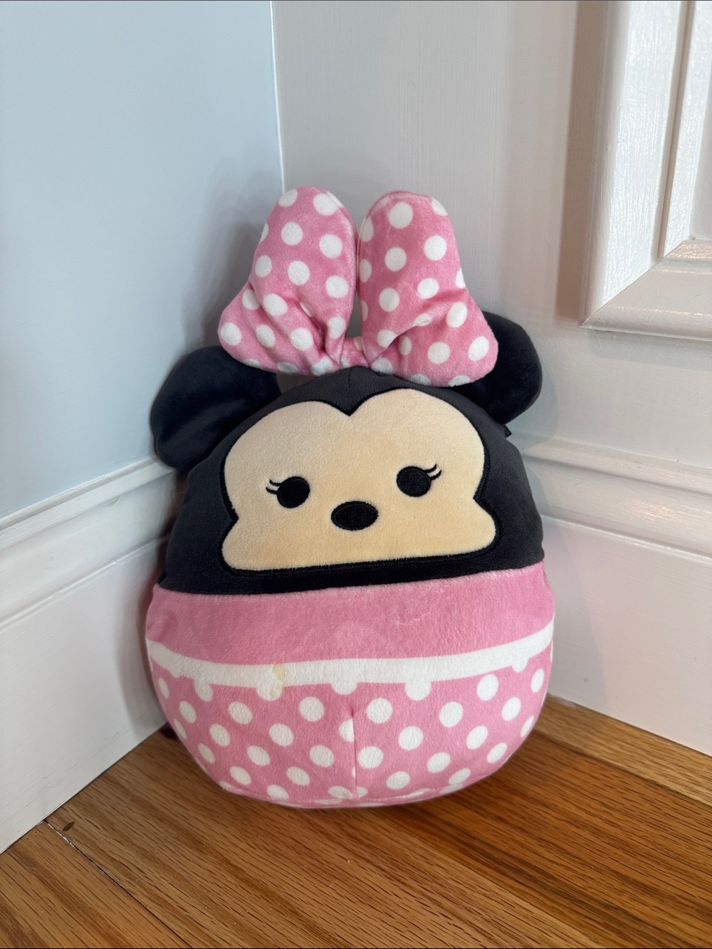 Disney Minnie Squishmallow with Pink Polka Dot Bow and Skirt